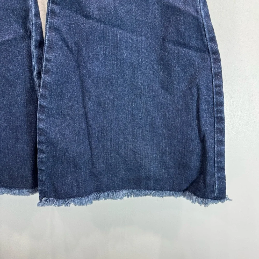 Some Days Lovin Orion High Waist Flare Jeans Fringed Dark Wash Tie Belt